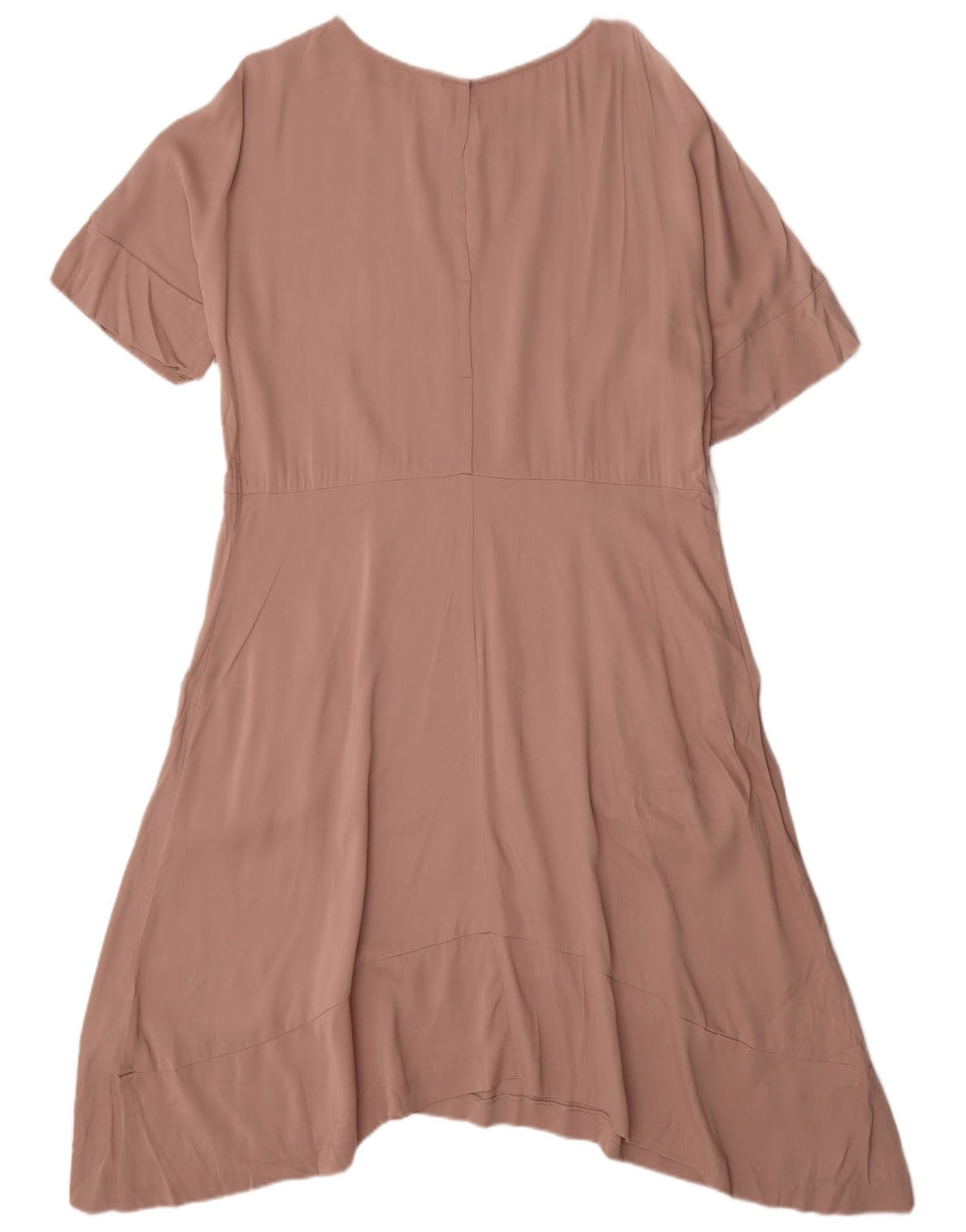 Vestido assimétrico feminino REISS Reino Unido 12 viscose rosa médio