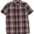 Camisa masculina de manga curta Mountain Warehouse grande xadrez azul marinho