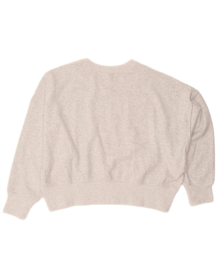 Suéter feminino Dkny Crop Graphic Oversized Reino Unido 10 Pequeno Cinza