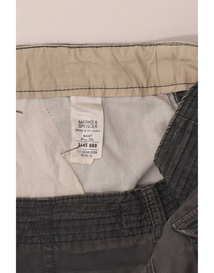Shorts cargo masculino Marks & Spencer W32 algodão cinza médio