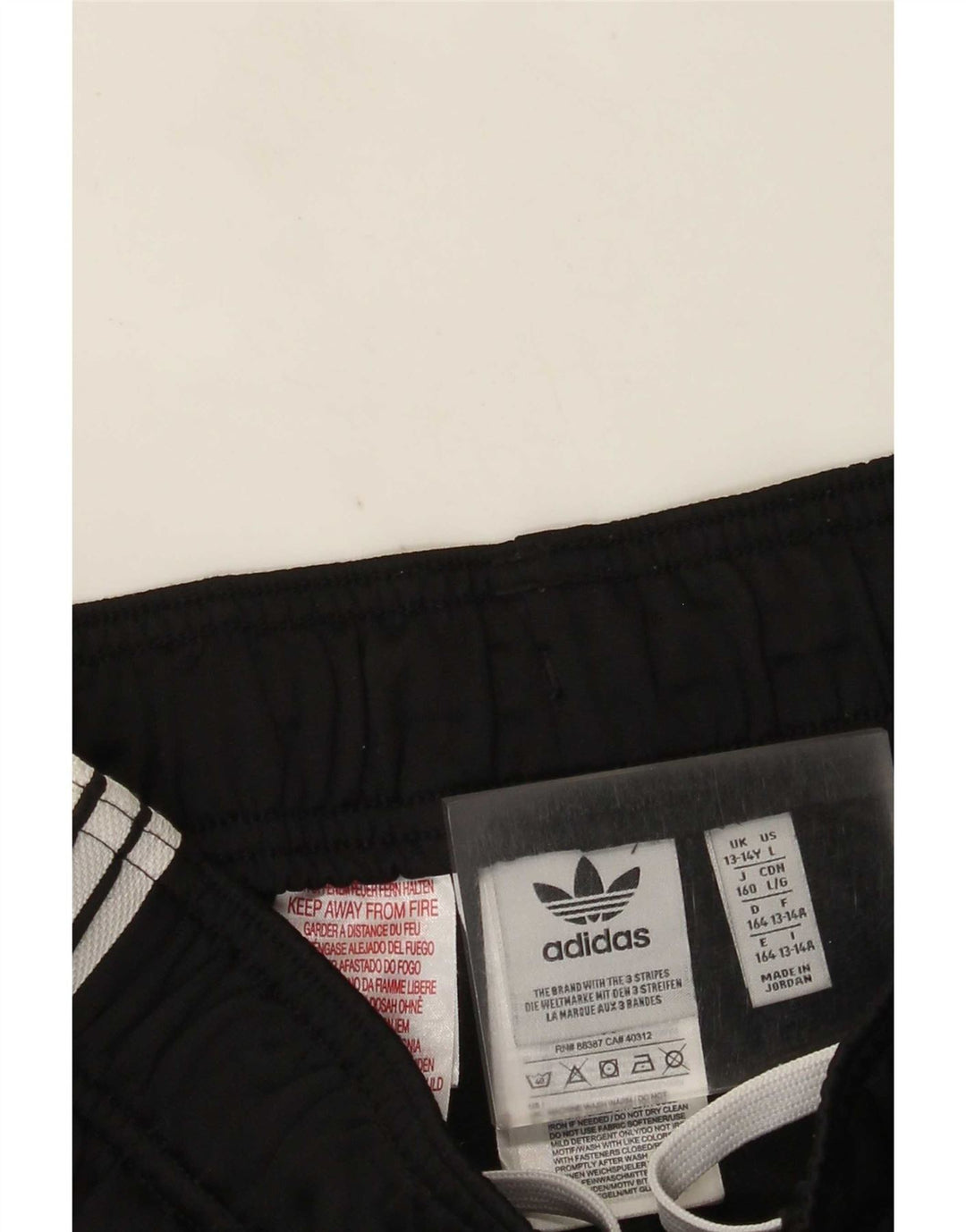 Adidas meninos calças de treino joggers 13-14 anos preto poliéster