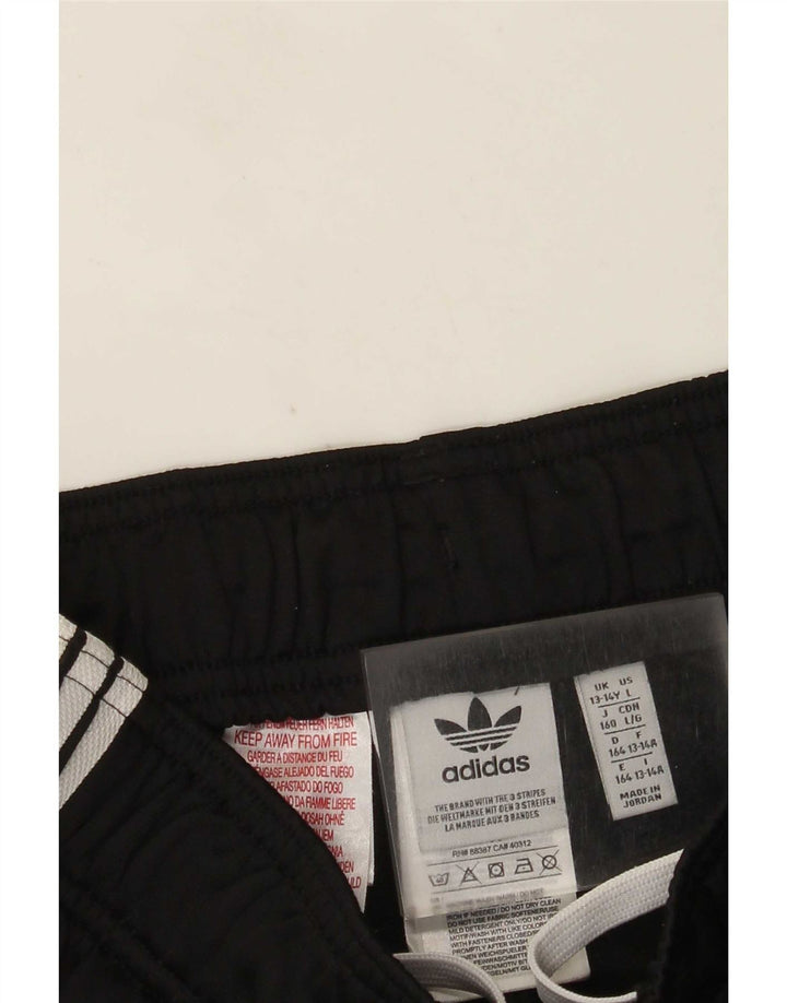 Adidas meninos calças de treino joggers 13-14 anos preto poliéster