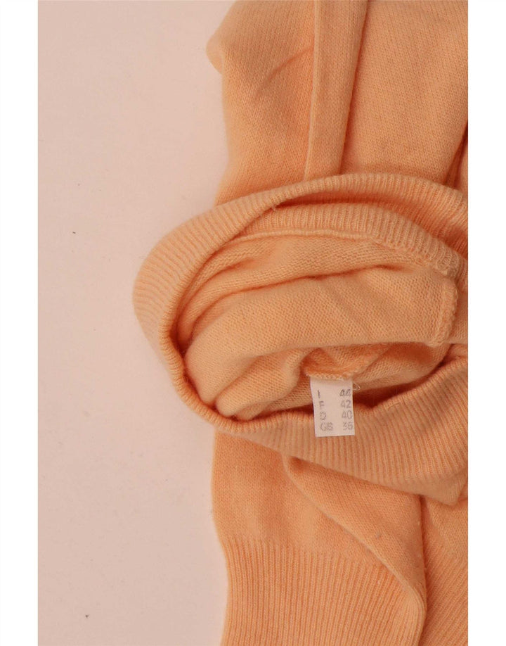Suéter feminino vintage com gola tartaruga IT 44 lã laranja média