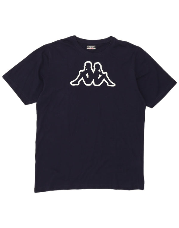 Camiseta gráfica masculina KAPPA Top XL algodão azul marinho