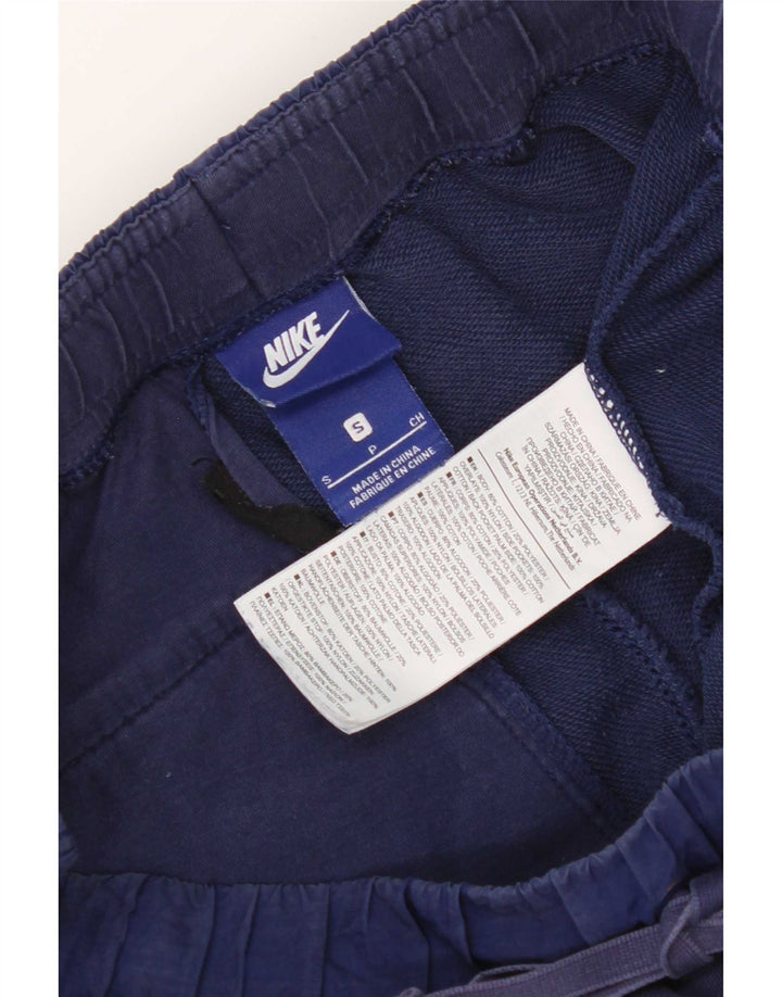 Calça de treino Nike masculina gráfica pequena algodão azul marinho