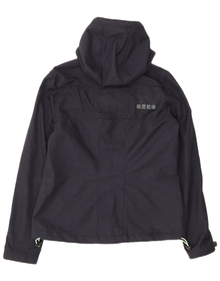 Jaqueta corta-vento masculina Superdry Windtrekker com capuz Reino Unido 38 azul marinho médio