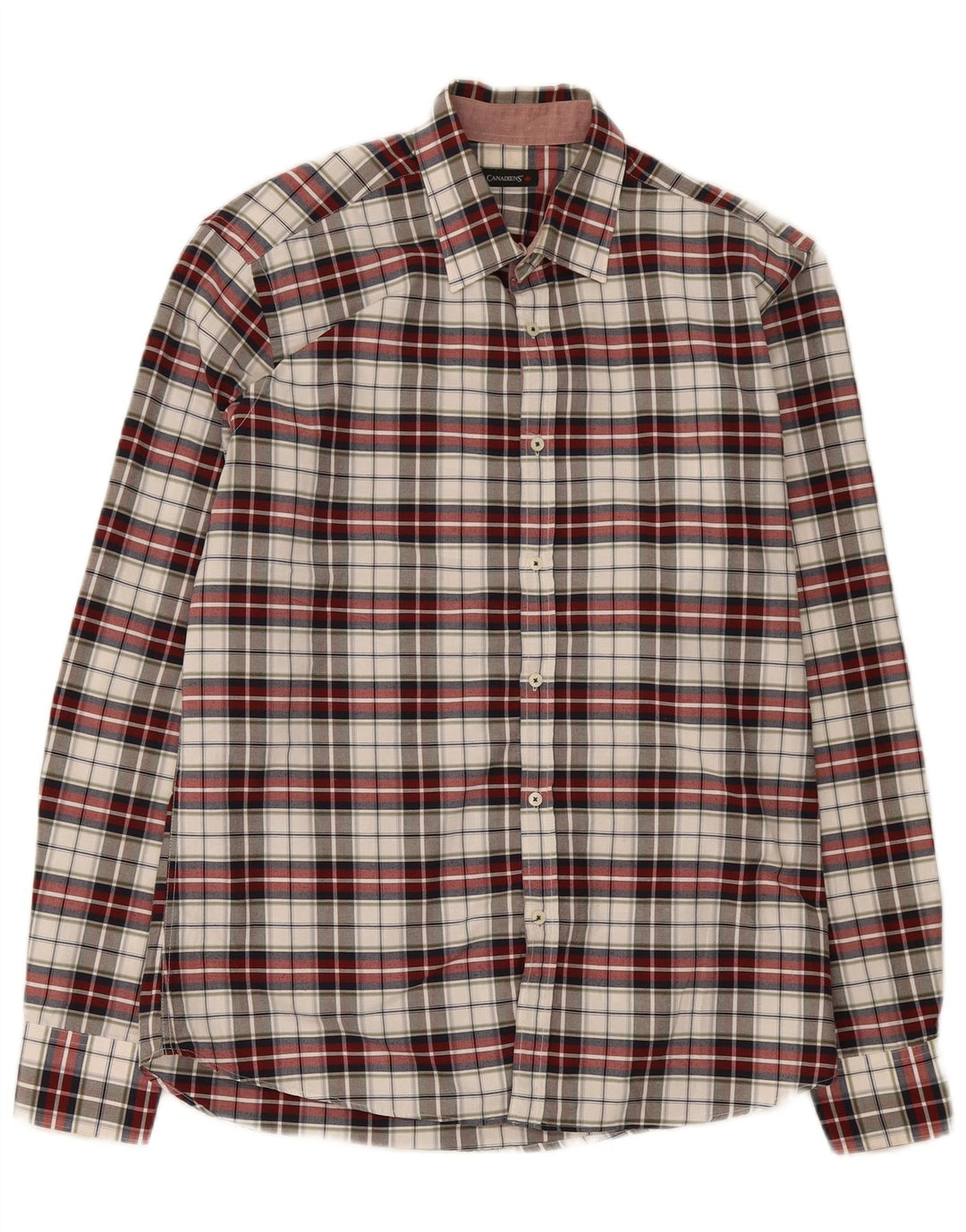 Camisa masculina de flanela Canadiens grande algodão xadrez vermelho