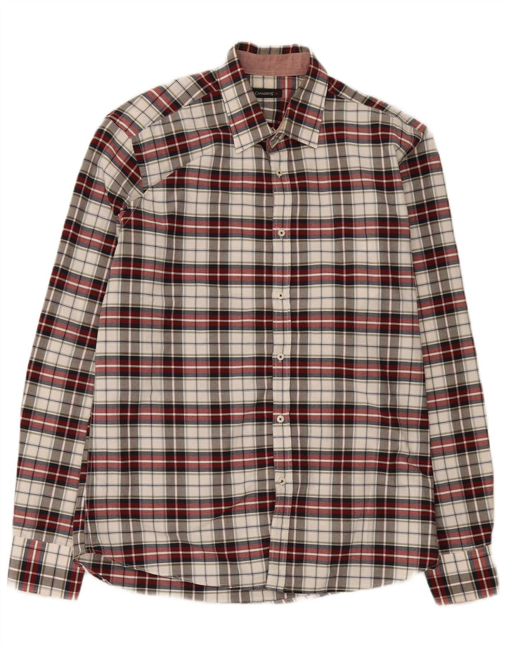 Camisa masculina de flanela Canadiens grande algodão xadrez vermelho