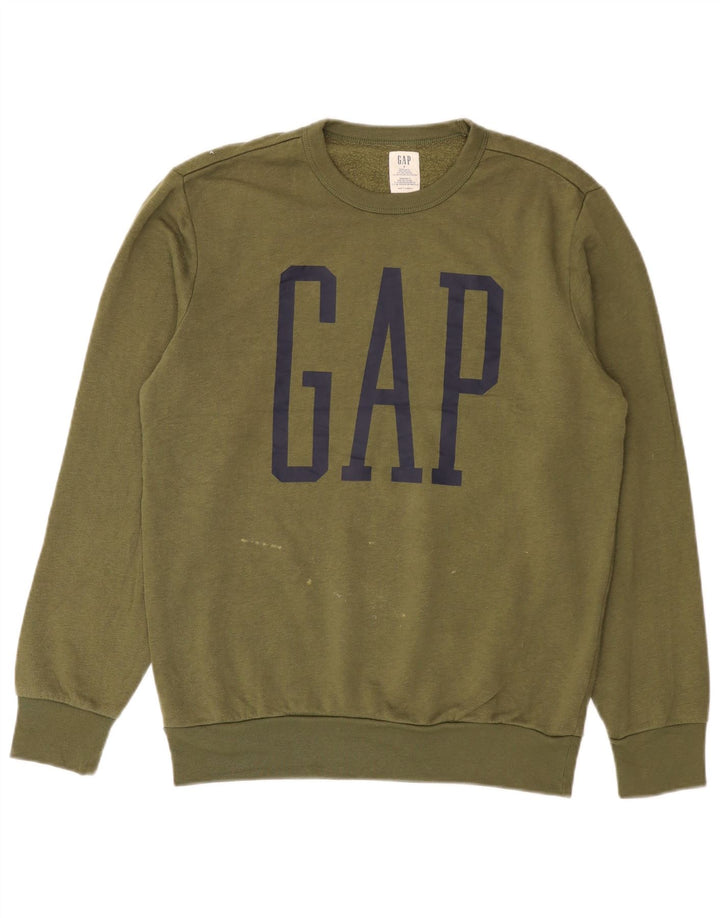 Moletom gráfico masculino Gap Jumper pequeno algodão cáqui