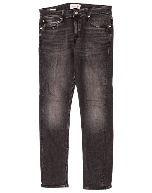Calvin Klein Masculino Slim Jeans W32 L32 Cinza Algodão