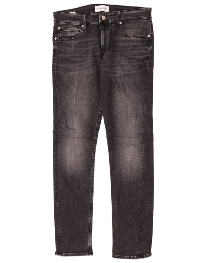 Calvin Klein Masculino Slim Jeans W32 L32 Cinza Algodão
