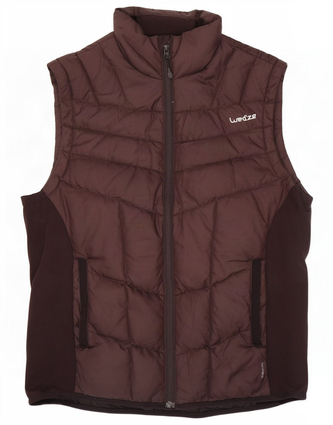 Colete masculino acolchoado Wed Ze UK 38 poliamida colorblock marrom médio