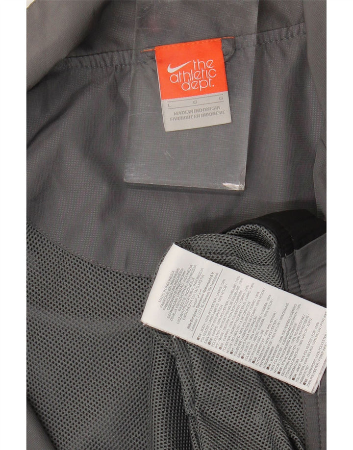 Jaqueta Nike masculina de agasalho grande cinza colorblock poliéster