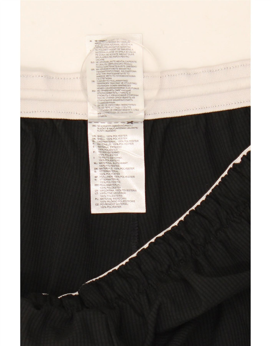 Shorts esportivos masculinos Adidas médio preto colorblock poliéster