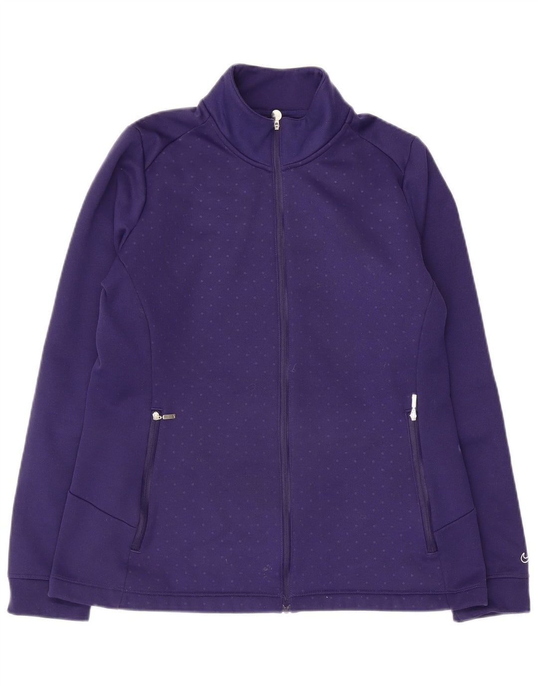 Nike Womens Therma-Fit Tracksuit Top Jacket UK 16 Grande Roxo Manchado