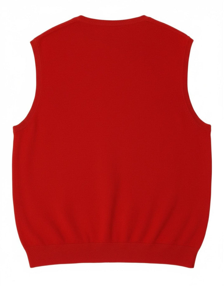 Regata masculina CHAPS com colete grande de algodão vermelho