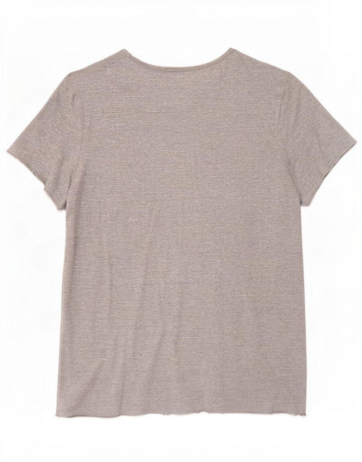 Camiseta Feminina Diadora Top US 3 Pequeno Modal Cinza