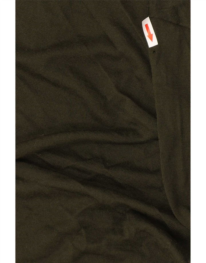 Suéter masculino Reiss com zíper e pescoço grande acrílico verde