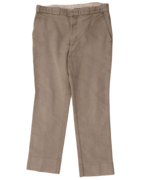 Calça Chino masculina reta Barbour W36 L30 algodão cinza
