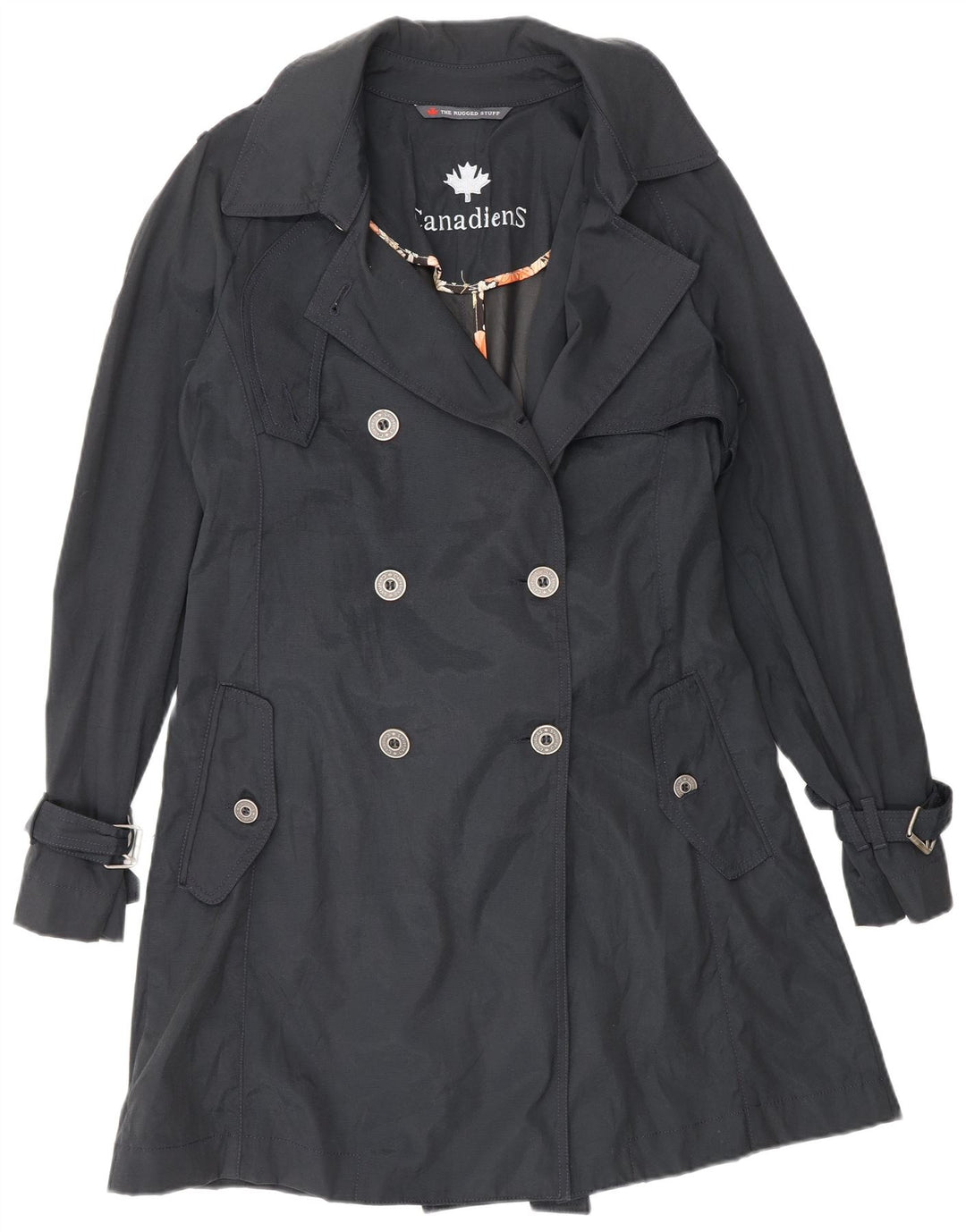Trench Coat feminino Canadiens IT 44 médio azul marinho nylon