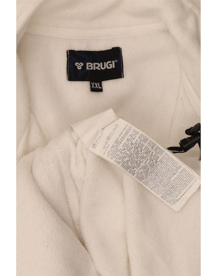 Jaqueta de lã masculina Brugi UK 44 2XL poliéster branco