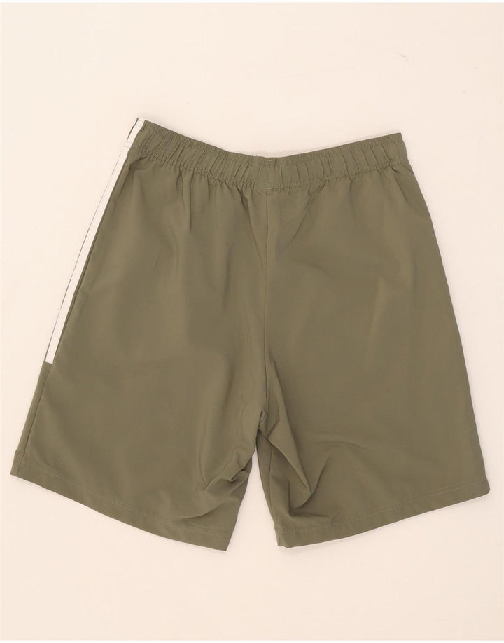 Shorts esportivos masculinos Adidas médio cáqui poliéster