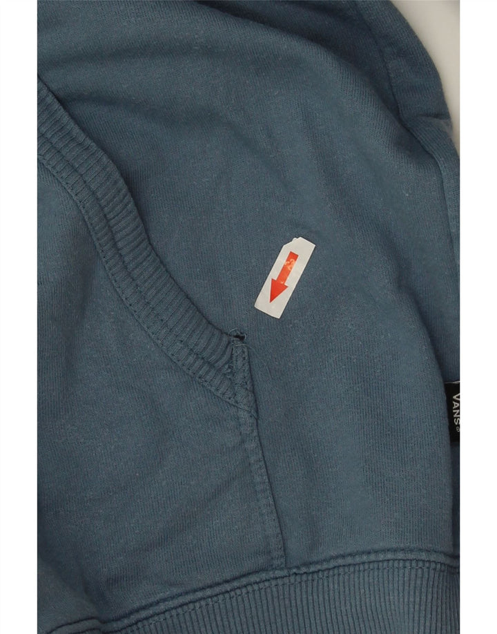 Vans masculino gráfico moletom com capuz grande algodão azul