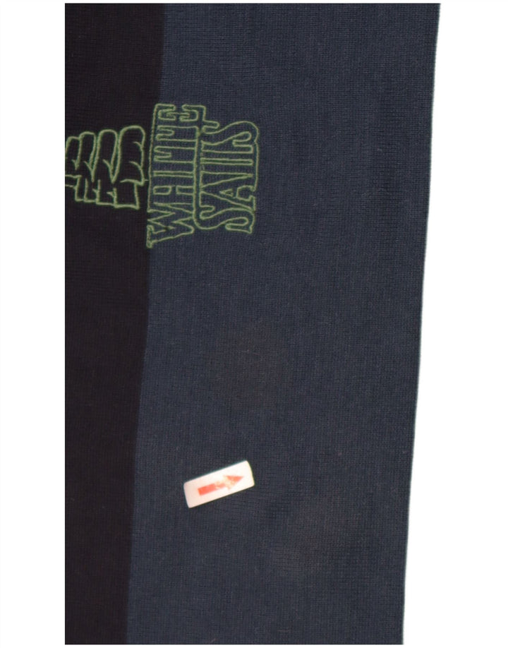 Suéter masculino branco Sails com gola redonda e grande bloco colorido multicolorido