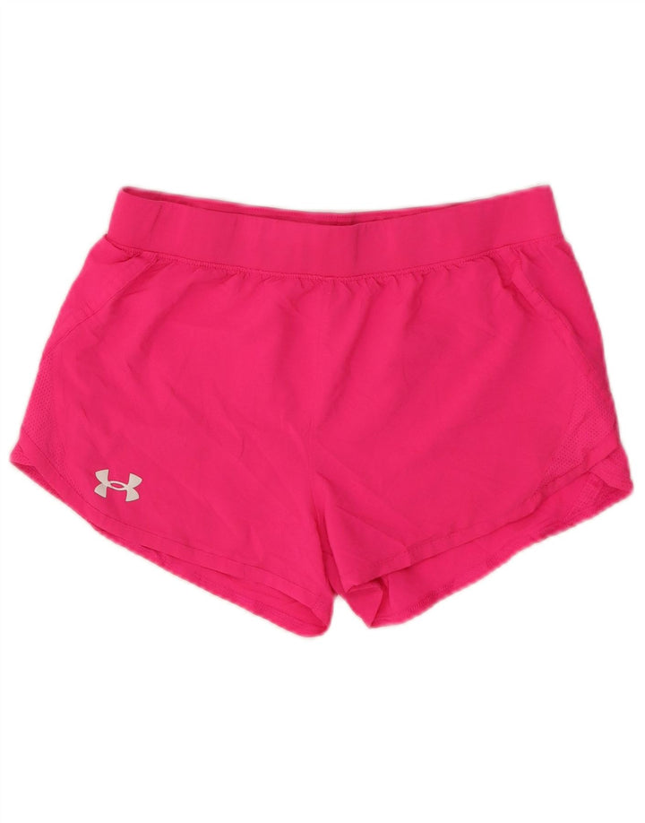 Shorts esportivos femininos UNDER ARMOUR 11-12 anos grande poliéster rosa