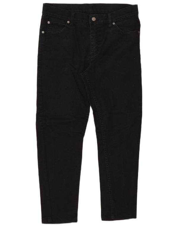 Calça jeans feminina barata segunda-feira colheita slim W33 L25 algodão preto