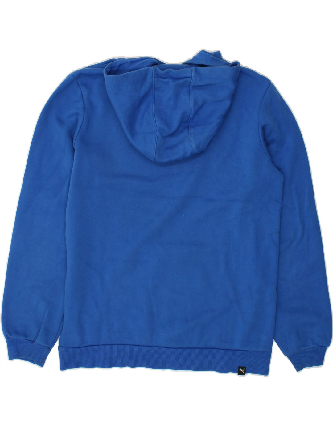 PUMA Boys Graphic Hoodie Jumper 15-16 Years Blue Cotton Vintage Puma and Second-Hand Puma from Messina Hembry 