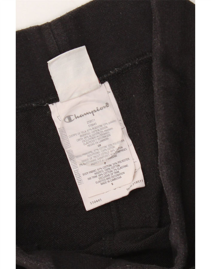 Shorts esportivos gráficos masculinos Champion pequeno algodão preto