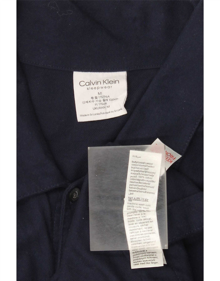 Camisa masculina Calvin Klein azul marinho médio algodão