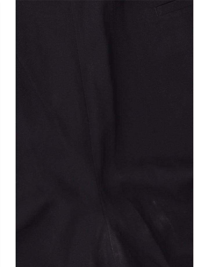 Calça Chino Regular Masculina Marks & Spencer W42 L30 Poliéster Azul Marinho