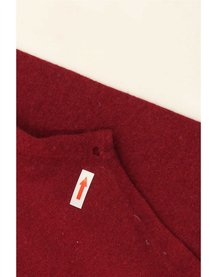 Suéter masculino Harmont & Blaine com gola redonda, grande lã colorblock vermelha