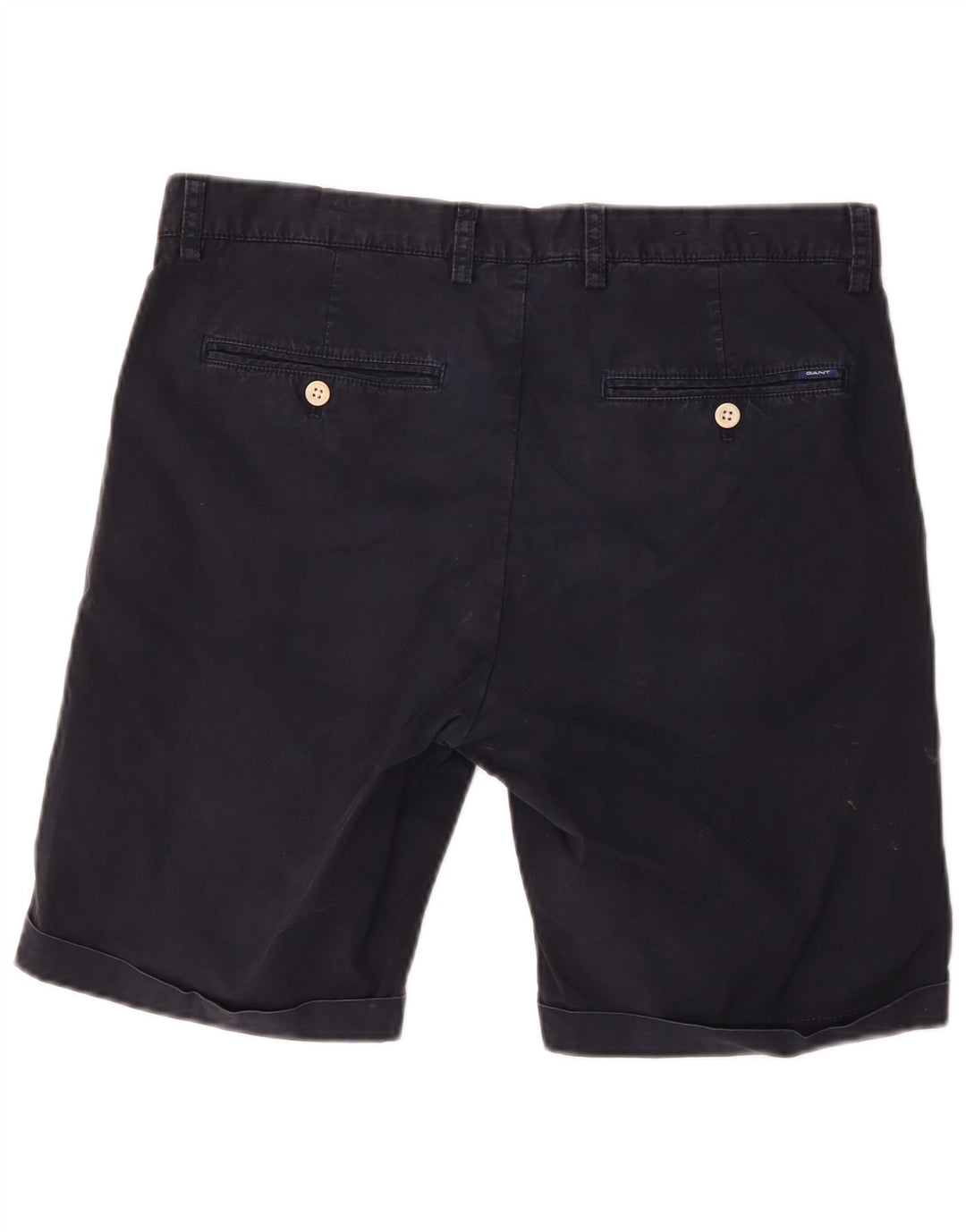 Gant Mens Regular Fit Chino Shorts W32 Médio Algodão Azul Marinho