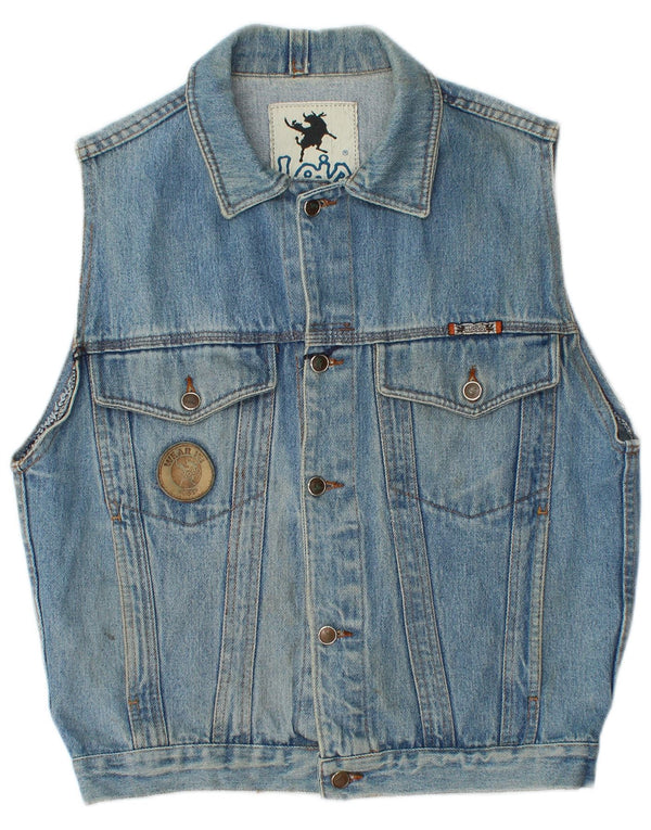 Lois Mens Denim Gilet UK 38 Algodão Azul Médio