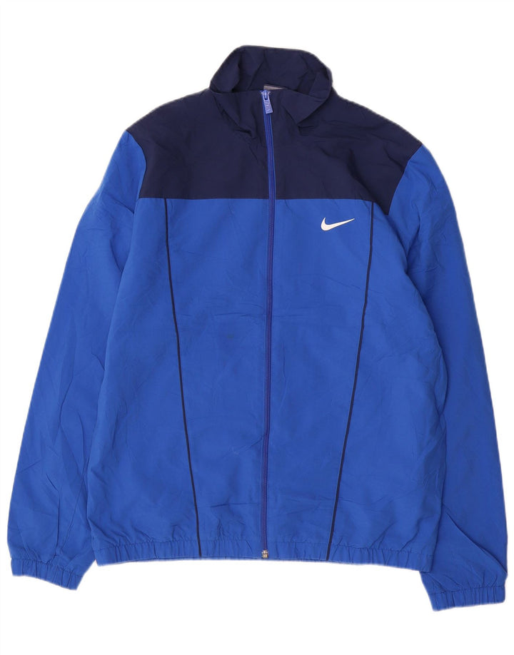 NIKE Mens Tracksuit Top Jacket Grande Azul Colourblock Poliéster