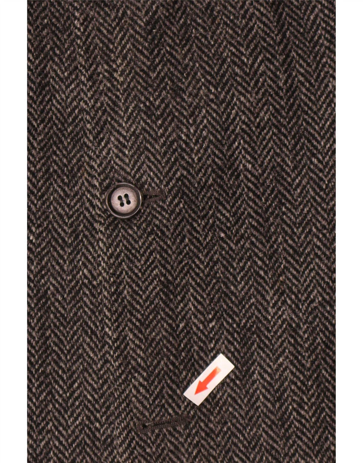 Jaqueta blazer masculina Fay com 3 botões Reino Unido 40 grande lã espinha de peixe cinza