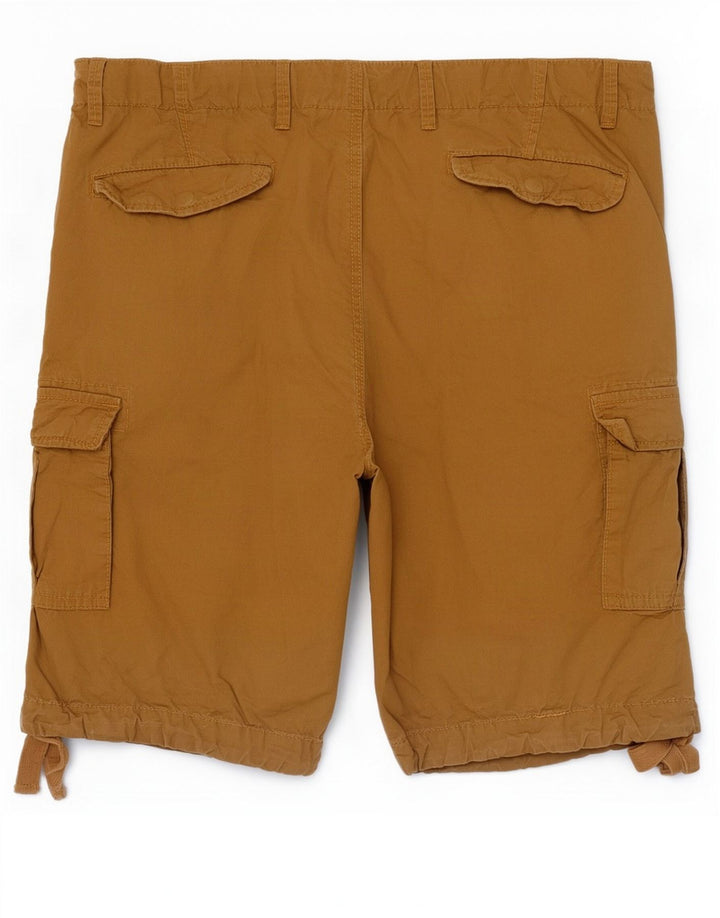 Airwalk Mens Cargo Shorts Pequeno W34 Algodão Bege