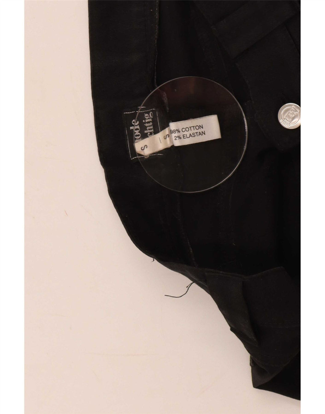 Saia maxi feminina vintage pequena W30 algodão preto
