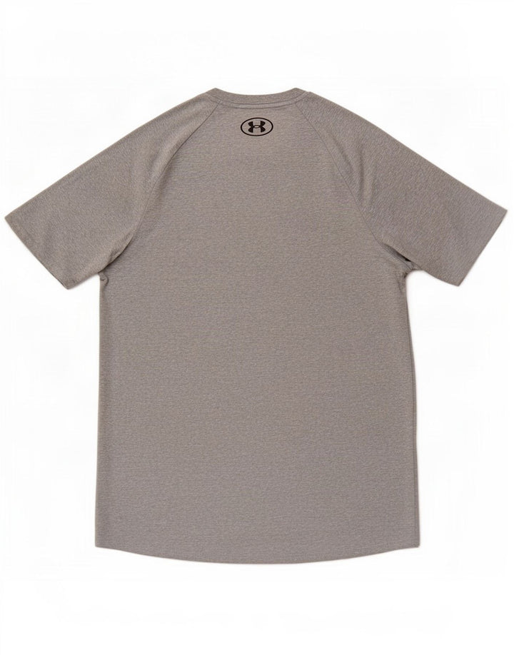 Camiseta masculina Under Armour pequena cinza manchada
