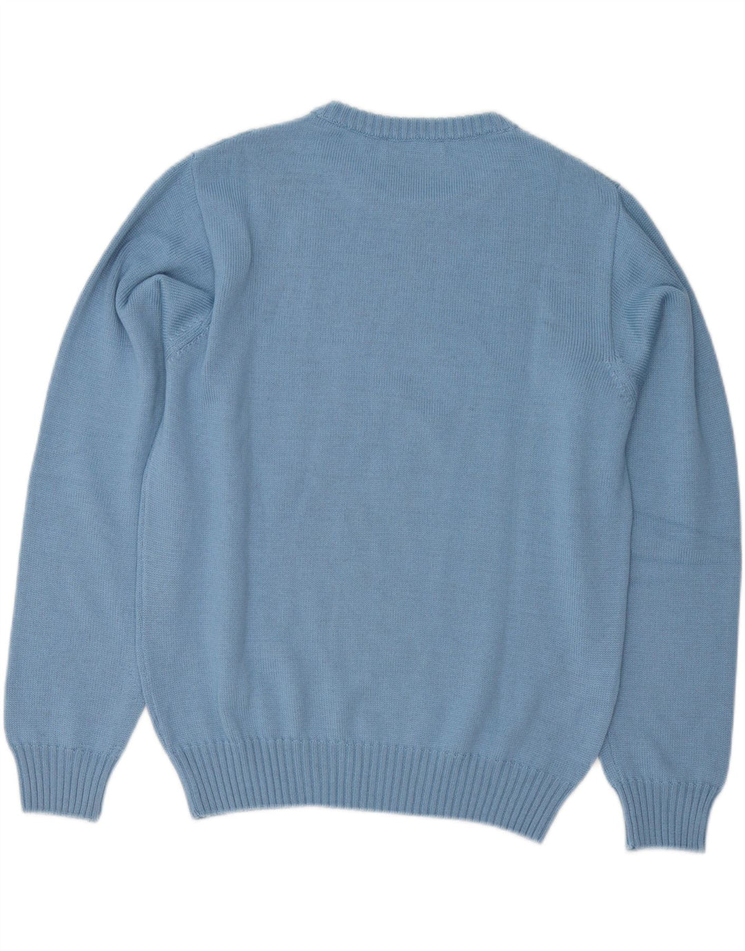 Il Granchio Suéter masculino com gola redonda, suéter médio azul argyle/lã diamante
