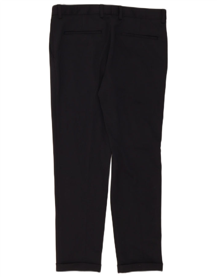 Zara Mens Slim Chino Calças EU 40 Médio W31 L29 Azul Marinho Poliéster