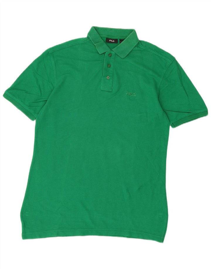 Camisa polo masculina FILA grande algodão verde