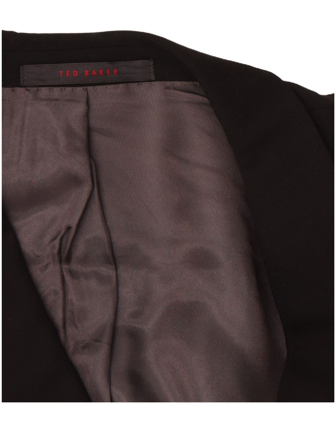 Jaqueta blazer masculina de 3 botões Ted Baker US 42 XL preta de lã nova