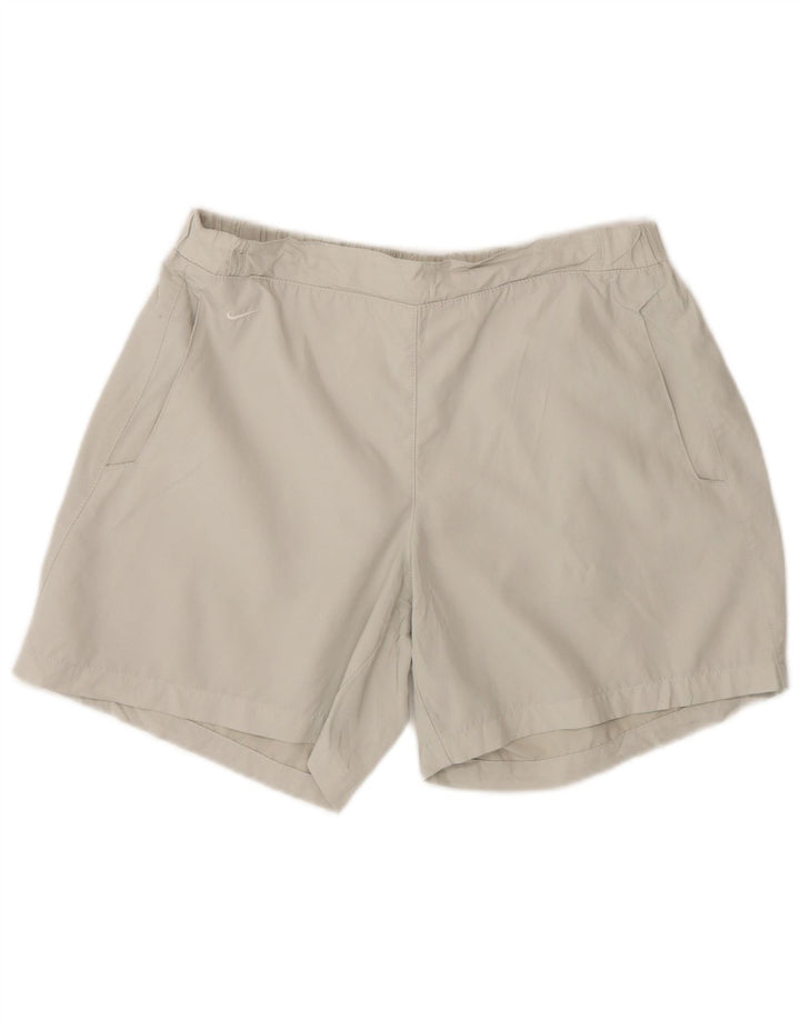 Shorts esportivos femininos Nike UK 8/10 poliéster cinza pequeno