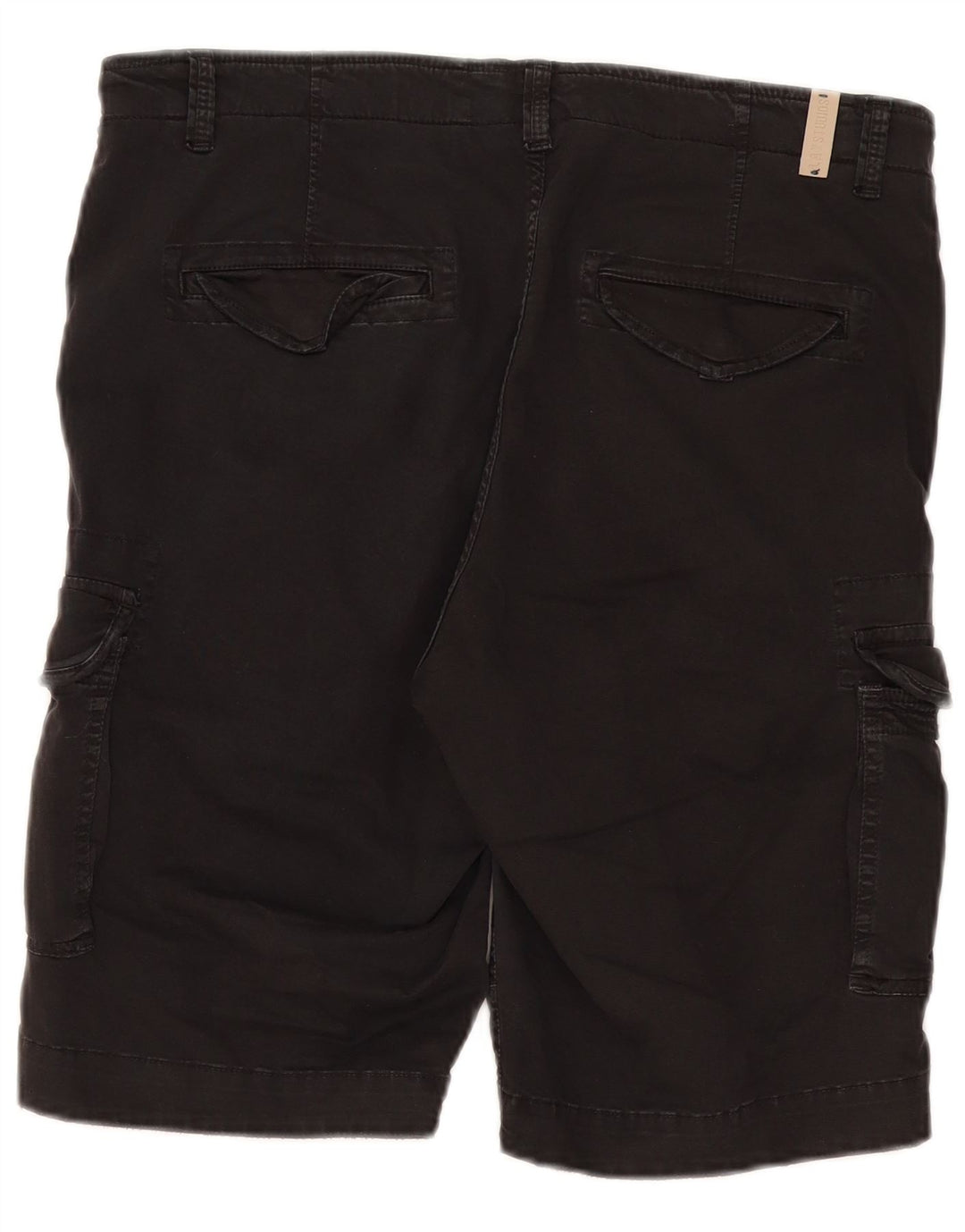 Shorts cargo masculino vintage IT 50 grande W38 algodão preto