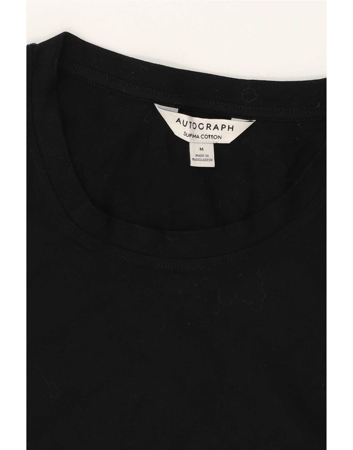 Colete autográfico masculino Marks & Spencer, top médio de algodão preto