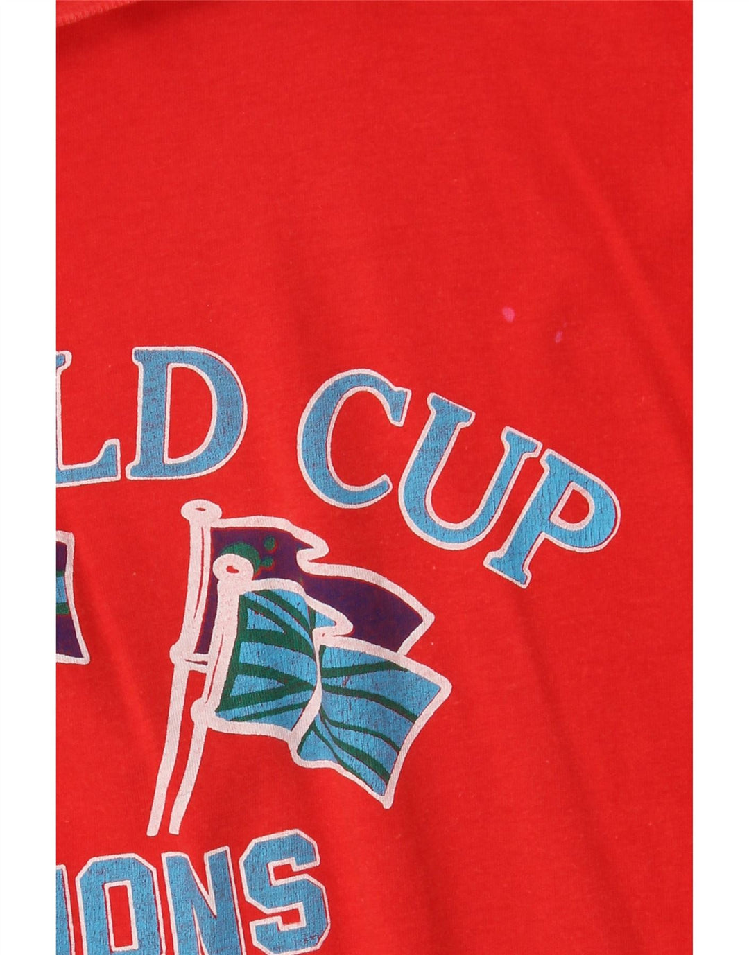 Camiseta feminina vintage grande com estampa gráfica IT 42 algodão vermelho médio